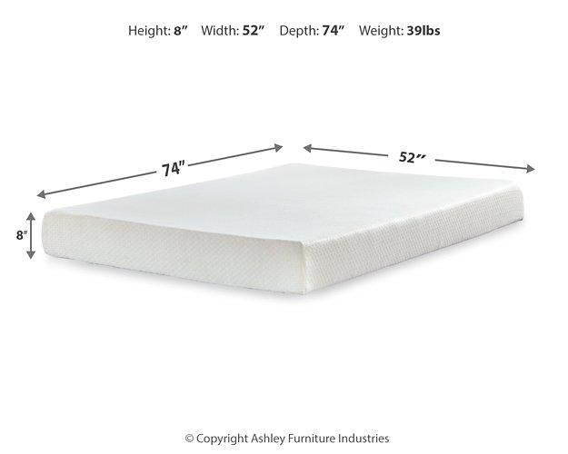 Chime 8 Inch Memory Foam Mattress in a Box - U&U Home Budget Furniture (Carteret, NJ)