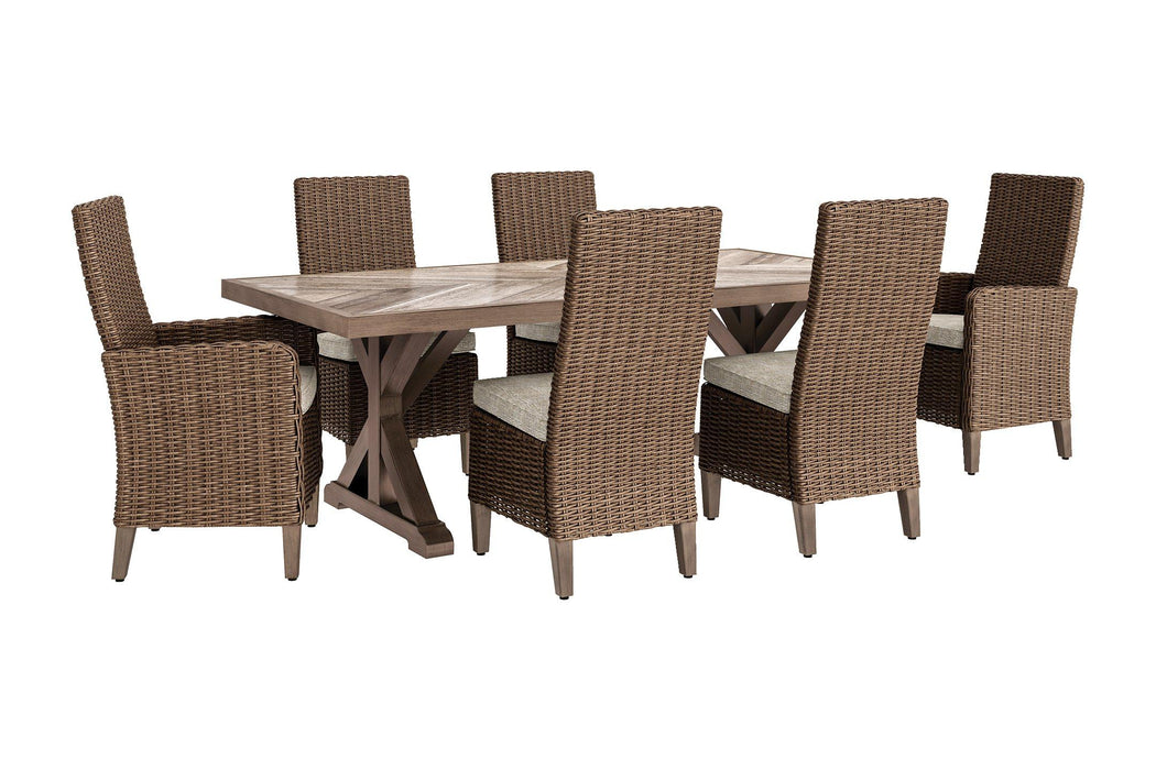 Beachcroft Outdoor Dining Set - U&U Home Budget Furniture (Carteret, NJ)
