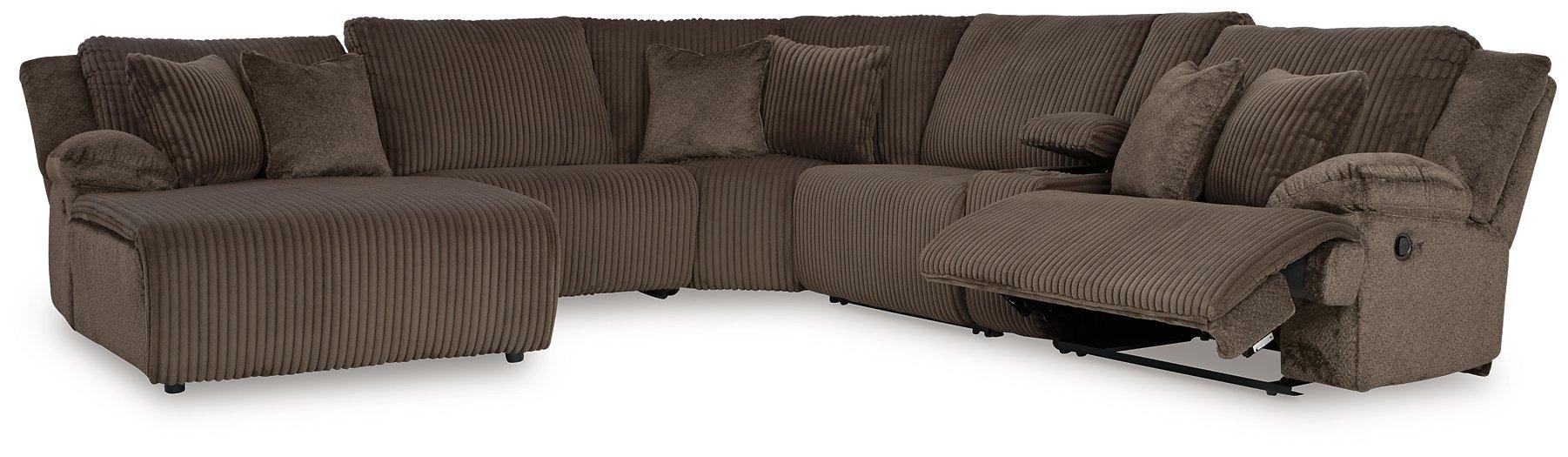 Top Tier Reclining Sectional with Chaise - U&U Home Budget Furniture (Carteret, NJ)