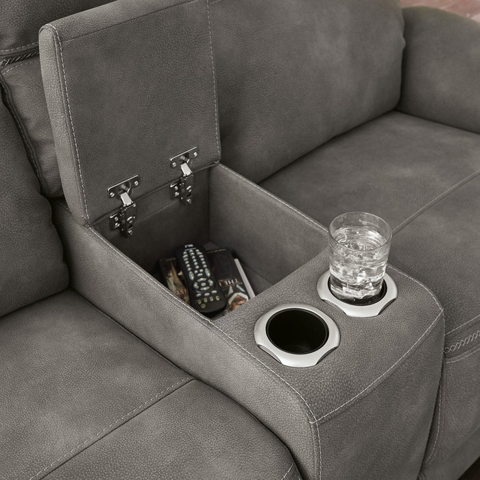 Next-Gen DuraPella Power Reclining Loveseat with Console - U&U Home Budget Furniture (Carteret, NJ)