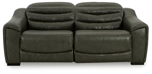 Center Line Power Reclining Sectional Loveseat - U&U Home Budget Furniture (Carteret, NJ)