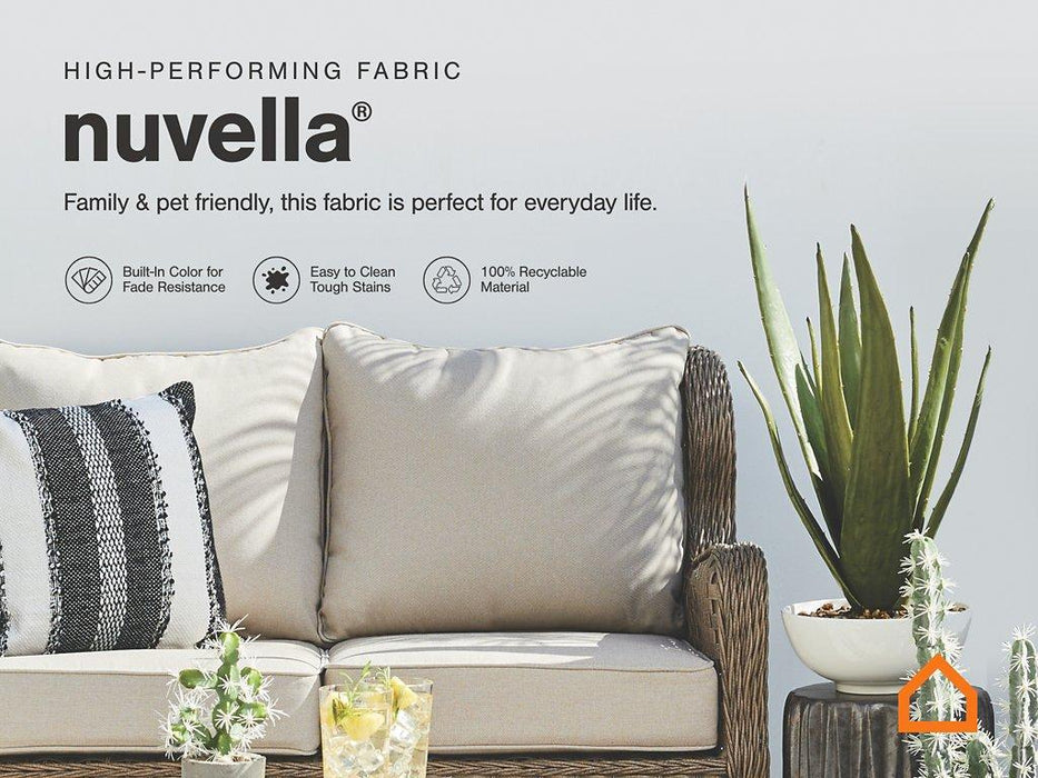 Visola Outdoor Sofa and Loveseat Set - U&U Home Budget Furniture (Carteret, NJ)