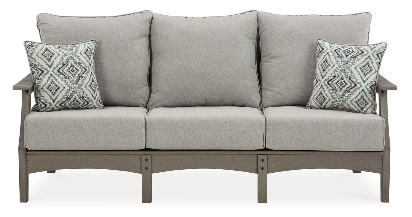 Visola Outdoor Sofa and Loveseat Set - U&U Home Budget Furniture (Carteret, NJ)