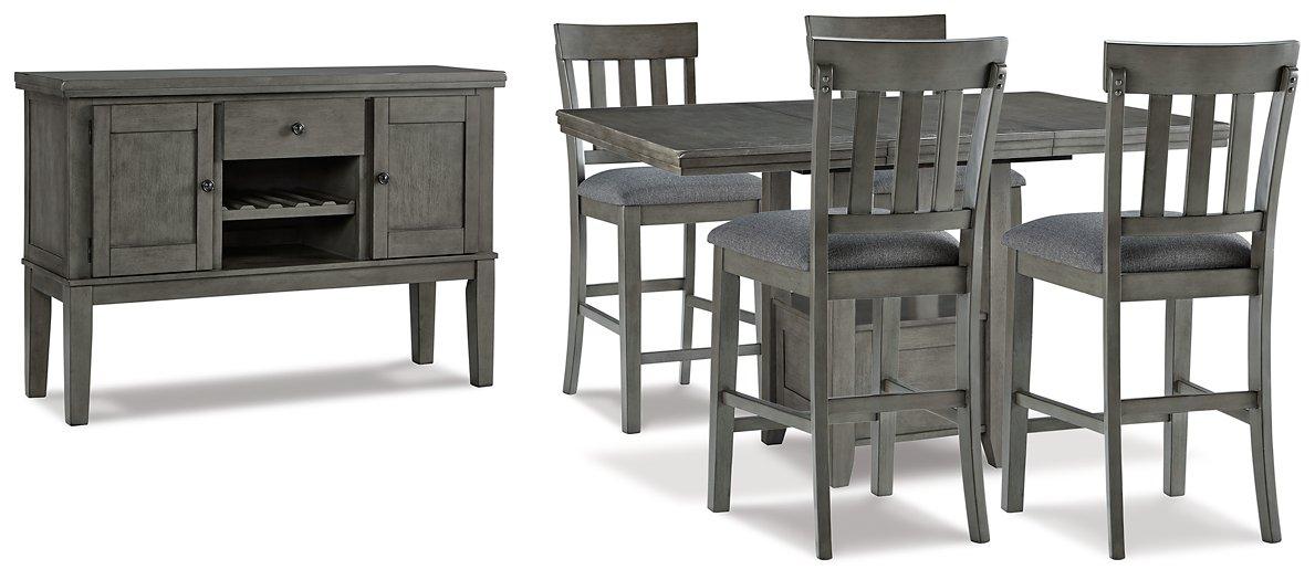 Hallanden Counter Height Dining Room Set - U&U Home Budget Furniture (Carteret, NJ)