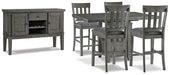 Hallanden Counter Height Dining Room Set - U&U Home Budget Furniture (Carteret, NJ)