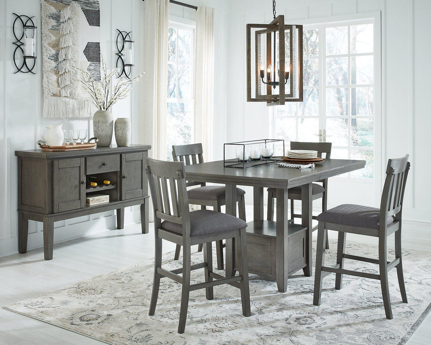 Hallanden Counter Height Dining Room Set - U&U Home Budget Furniture (Carteret, NJ)