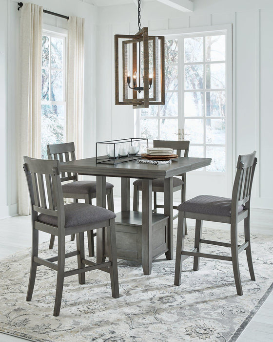 Hallanden Counter Height Dining Room Set - U&U Home Budget Furniture (Carteret, NJ)