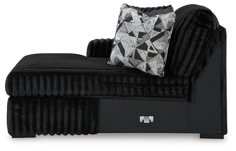 Midnight-Madness Sectional with Chaise - U&U Home Budget Furniture (Carteret, NJ)