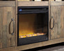 Wildenauer 76" TV Stand with Electric Fireplace - U&U Home Budget Furniture (Carteret, NJ)