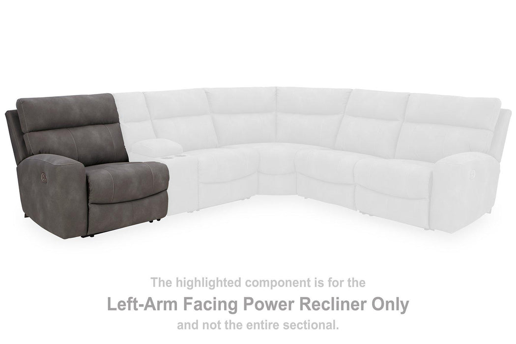 Next-Gen DuraPella Power Reclining Sectional Loveseat with Console - U&U Home Budget Furniture (Carteret, NJ)