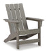 Visola Outdoor Adirondack Chair Set with End Table - U&U Home Budget Furniture (Carteret, NJ)