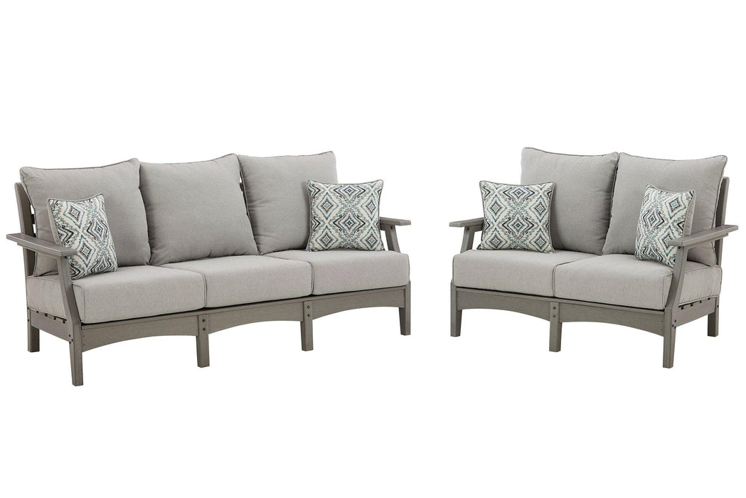 Visola Outdoor Seating Set - U&U Home Budget Furniture (Carteret, NJ)