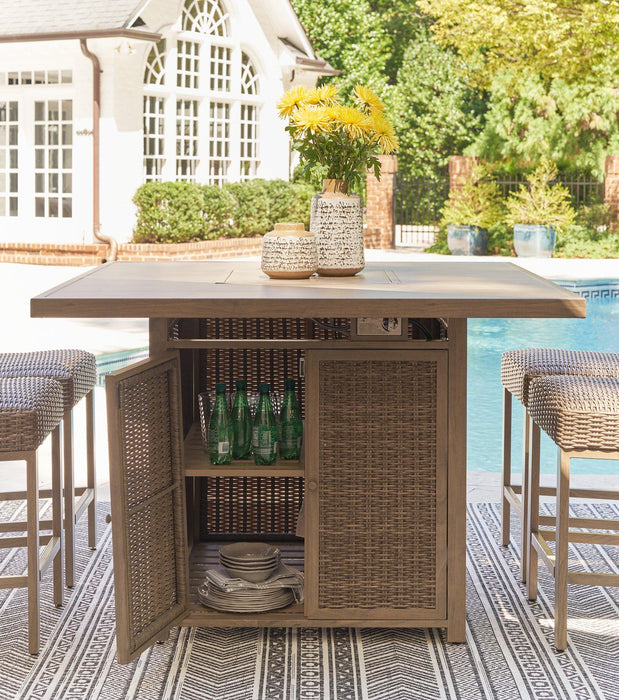 Walton Bridge Outdoor Dining Set - U&U Home Budget Furniture (Carteret, NJ)