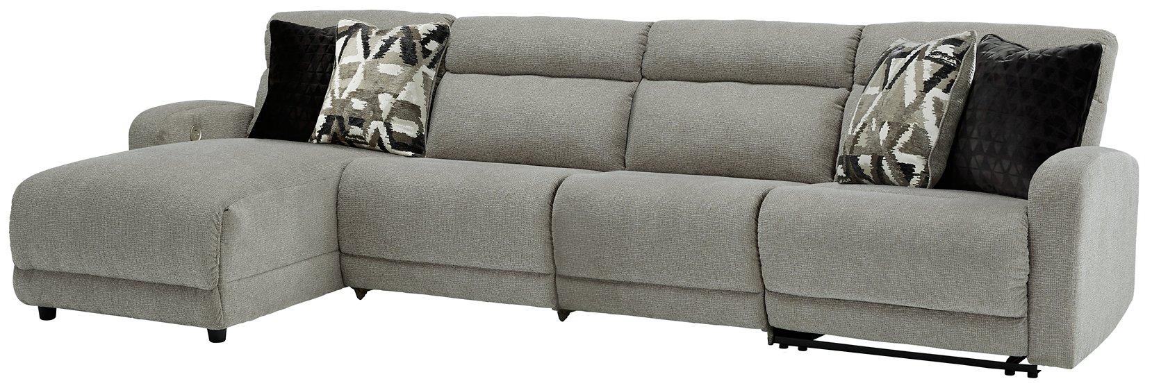 Colleyville Power Reclining Sectional with Chaise - U&U Home Budget Furniture (Carteret, NJ)
