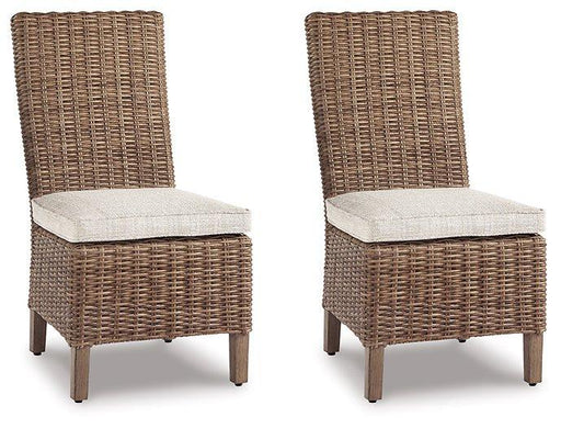 Beachcroft Outdoor Side Chair with Cushion (Set of 2) - U&U Home Budget Furniture (Carteret, NJ)