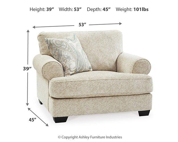 Monaghan Oversized Chair and Ottoman - U&U Home Budget Furniture (Carteret, NJ)