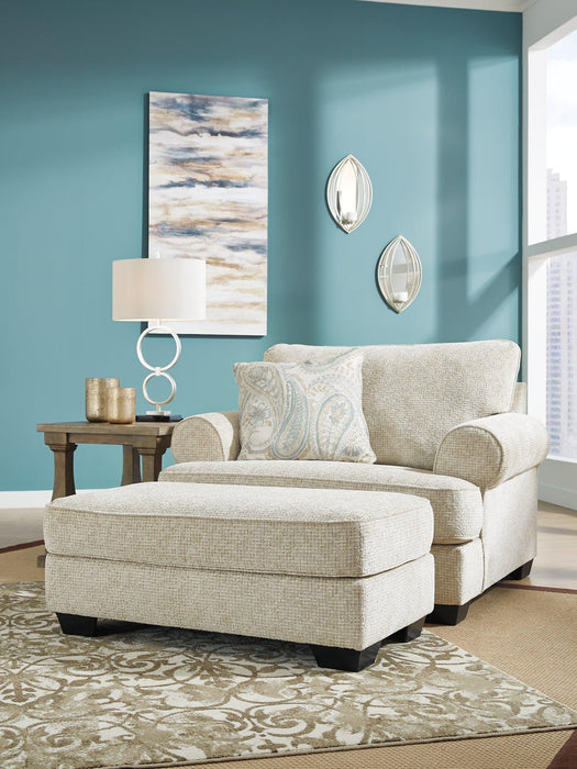 Monaghan Oversized Chair and Ottoman - U&U Home Budget Furniture (Carteret, NJ)