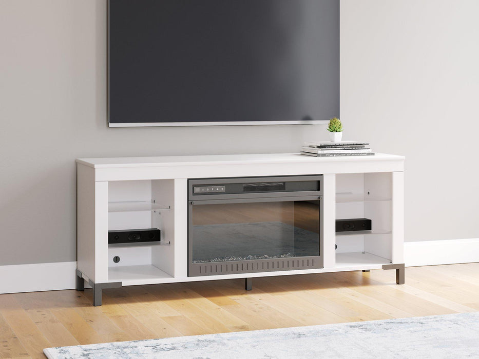 Brollevi 60" TV Stand with Electric Fireplace - U&U Home Budget Furniture (Carteret, NJ)