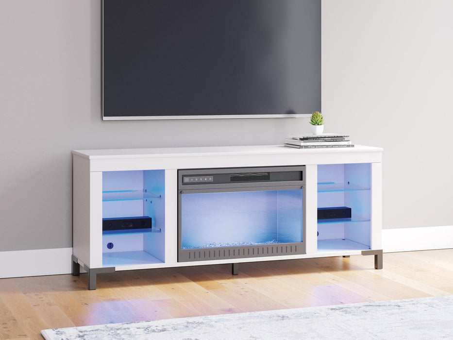 Brollevi 60" TV Stand with Electric Fireplace - U&U Home Budget Furniture (Carteret, NJ)