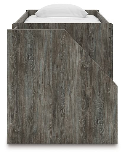 Frandern Loft Bed with Bookcase and Drawer Storage - U&U Home Budget Furniture (Carteret, NJ)