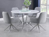 Abby 5-piece Dining Set White and Light Grey - U&U Home Budget Furniture (Carteret, NJ)