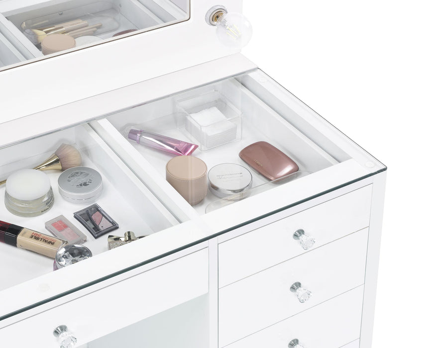 Acena Vanity Table and Mirror - U&U Home Budget Furniture (Carteret, NJ)