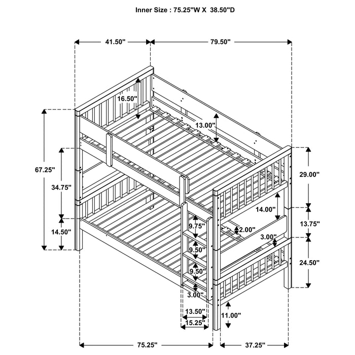 Dakota Bunk Beds - U&U Home Budget Furniture (Carteret, NJ)