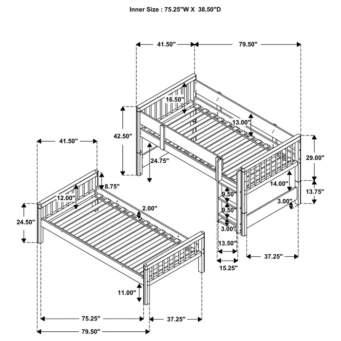 Dakota Bunk Beds - U&U Home Budget Furniture (Carteret, NJ)
