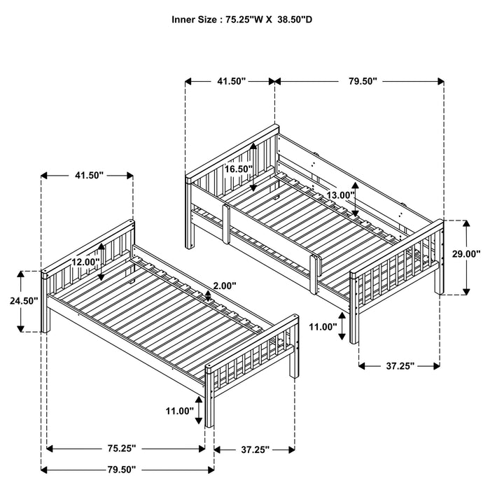 Dakota Bunk Beds - U&U Home Budget Furniture (Carteret, NJ)