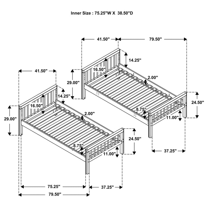 Dakota Bunk Beds - U&U Home Budget Furniture (Carteret, NJ)