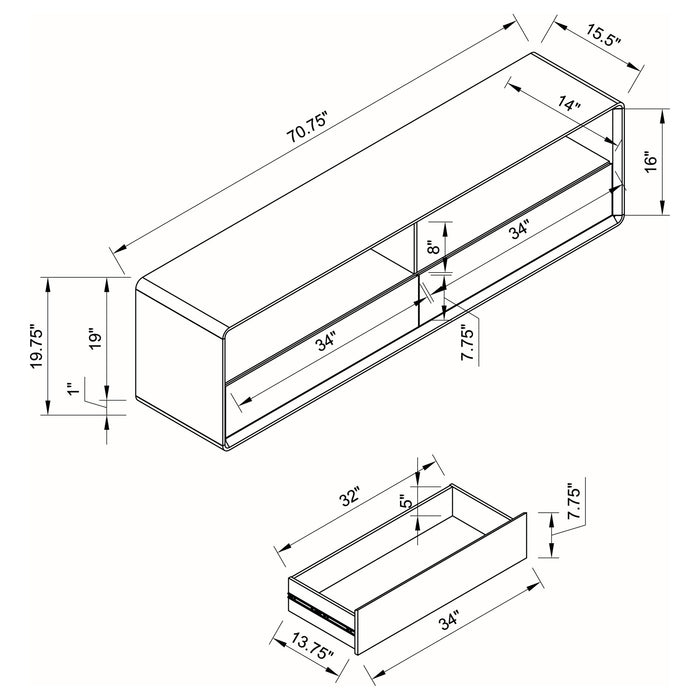 Ellice TV Stands - U&U Home Budget Furniture (Carteret, NJ)