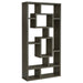 Howie 10-shelf Bookcase Weathered Grey - U&U Home Budget Furniture (Carteret, NJ)