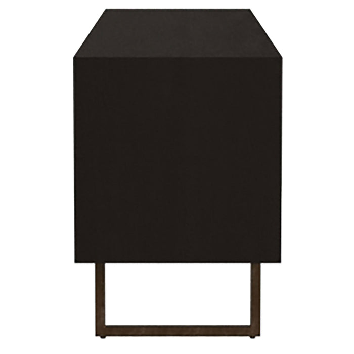 Marsden 2-door Wood 70" TV Stand Charcoal Black - U&U Home Budget Furniture (Carteret, NJ)