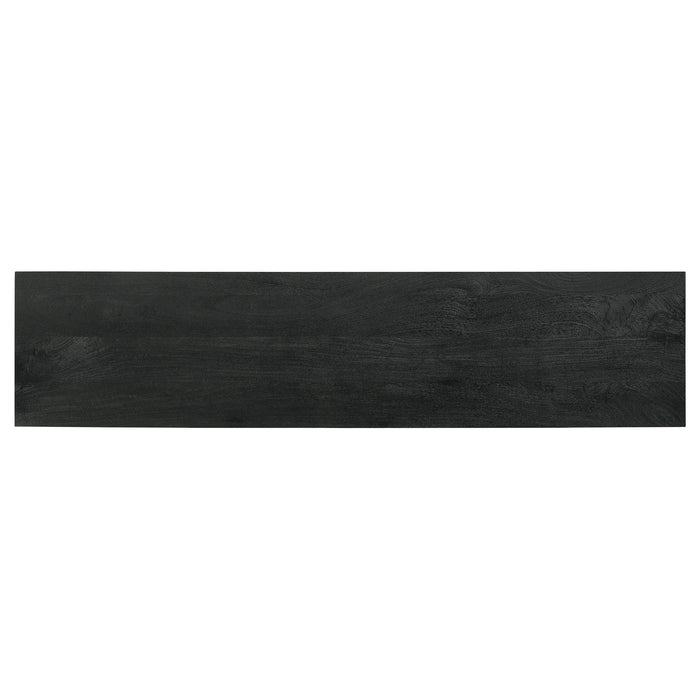 Marsden 2-door Wood 70" TV Stand Charcoal Black - U&U Home Budget Furniture (Carteret, NJ)