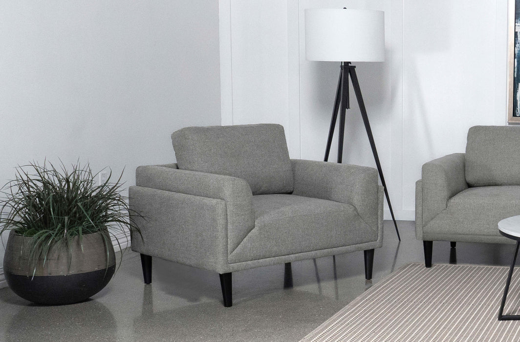 Rilynn Upholstered Track Arms Chair - U&U Home Budget Furniture (Carteret, NJ)