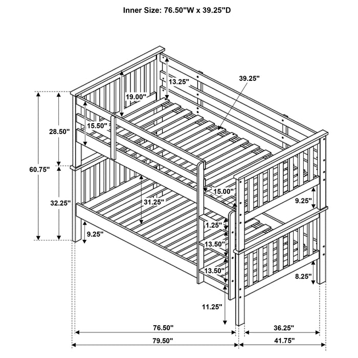 Chapman Bunk Beds - U&U Home Budget Furniture (Carteret, NJ)