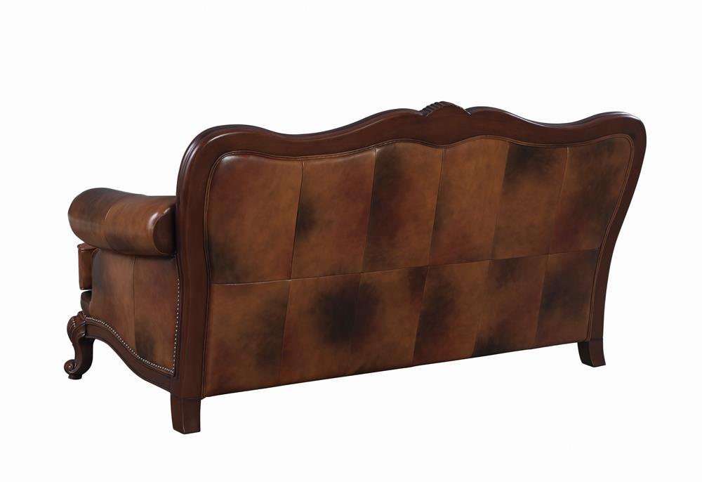 Victoria Rolled Arm Sofa Tri-tone and Brown - U&U Home Budget Furniture (Carteret, NJ)