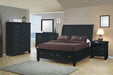 Sandy Beach Queen & E.King Storage Sleigh Bed Black & White - U&U Home Budget Furniture (Carteret, NJ)