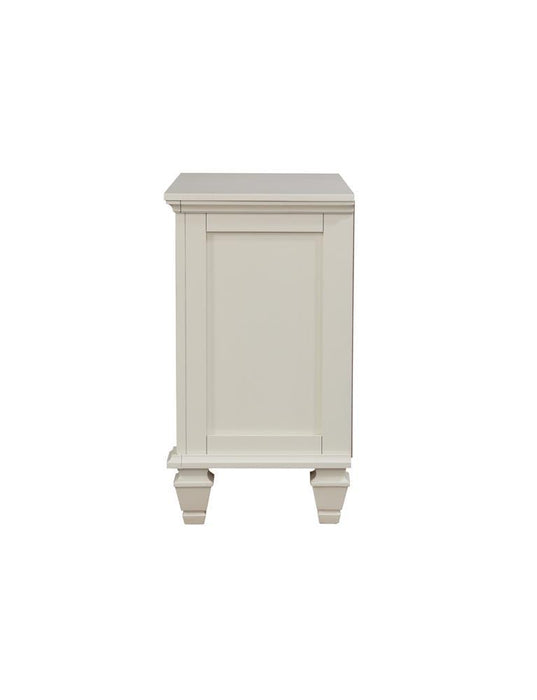 Sandy Beach 3-drawer Nightstand Cream White - U&U Home Budget Furniture (Carteret, NJ)