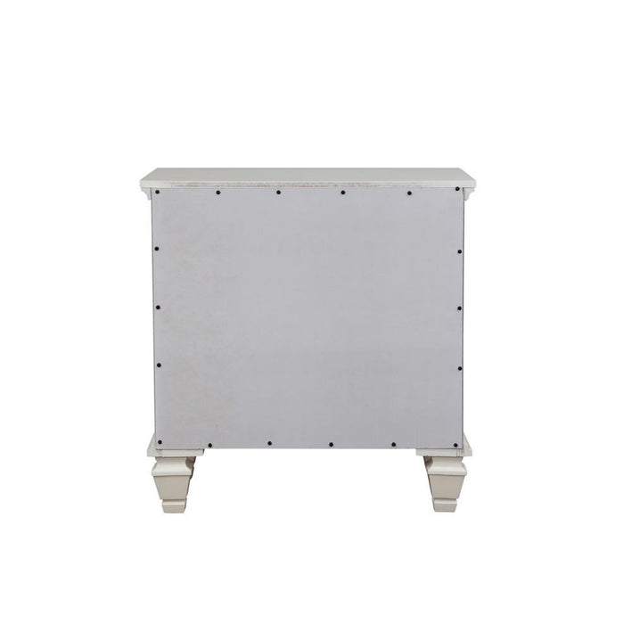 Sandy Beach 3-drawer Nightstand Cream White - U&U Home Budget Furniture (Carteret, NJ)