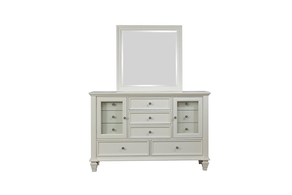 Sandy Beach 11-drawer Rectangular Dresser Cream White - U&U Home Budget Furniture (Carteret, NJ)