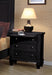 Sandy Beach 3-drawer Nightstand Black - U&U Home Budget Furniture (Carteret, NJ)