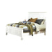 Sandy Beach Queen Panel Bed with High Headboard Cream White - U&U Home Budget Furniture (Carteret, NJ)