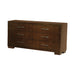 Jessica 6-drawer Dresser Cappuccino - U&U Home Budget Furniture (Carteret, NJ)