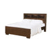 Jessica California King, E.king, & Queen Bed with Storage Headboard Cappuccino - U&U Home Budget Furniture (Carteret, NJ)