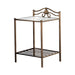 Sydney 2-shlef Nightstand Antique Brushed Gold - U&U Home Budget Furniture (Carteret, NJ)