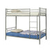 Hayward Twin Over Twin Bunk Bed Silver - U&U Home Budget Furniture (Carteret, NJ)