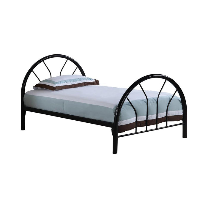 Marjorie Twin Platform Bed Black, Blue, & White - U&U Home Budget Furniture (Carteret, NJ)