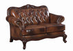 Victoria Tufted Back Loveseat Tri-tone and Brown - U&U Home Budget Furniture (Carteret, NJ)
