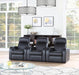 Cyrus Home Theater Upholstered Recliner Black - U&U Home Budget Furniture (Carteret, NJ)